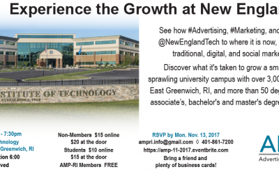 November 15, 2017: “Experience the Growth at New England Tech!”